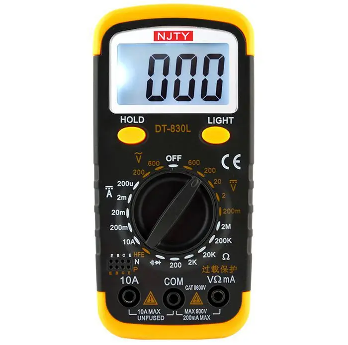 TY 830L portable digital multimeter, mini multimeter, anti burning home