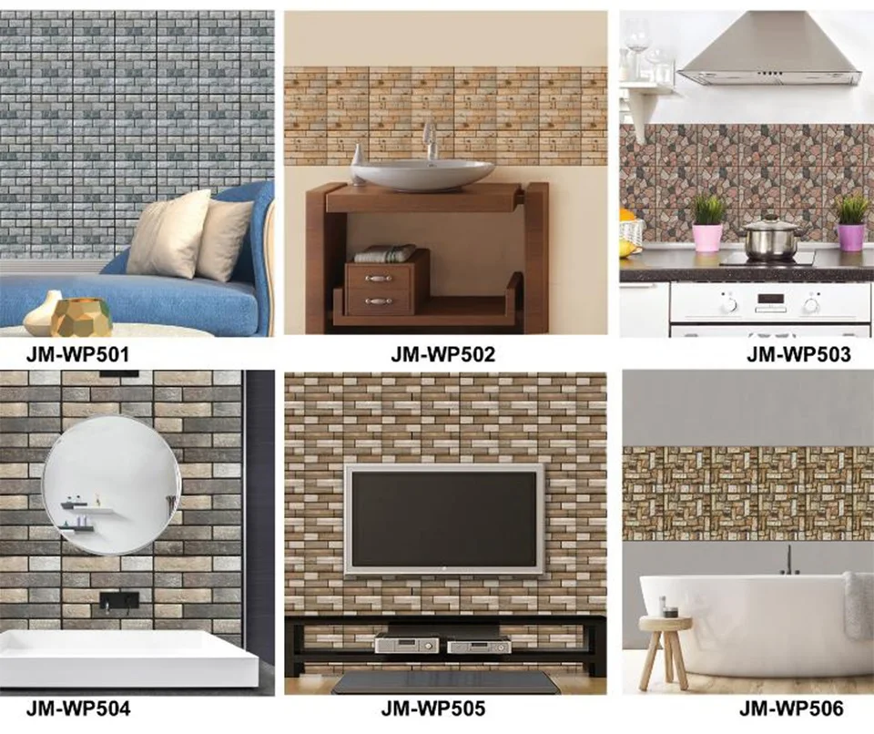 Водостойкие 3D кирпичные панели, самоклеющиеся обои для стен, ванной комнаты, кухни, щитка, плитка для гостиной, обои, домашний декор