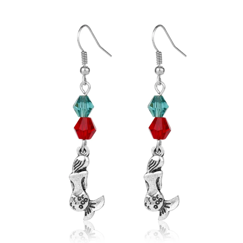 

Romantic Mermaid Earring Handmade Star Dragon Scale Dangle Drop Earrings Women Girls Jewelry