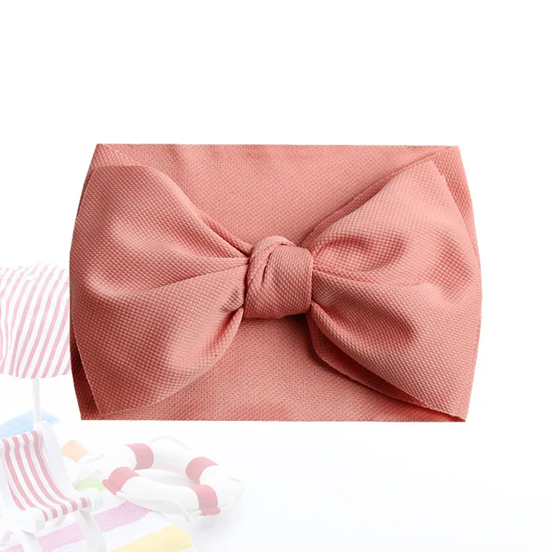 dark pink Новые DIY Регулируемые большие банты ободки для девочек мягкий, для новорожденного ребенка головная повязка, аксессуары для волос девочек повязка для волос Haarband лето - Цвет: dark pink