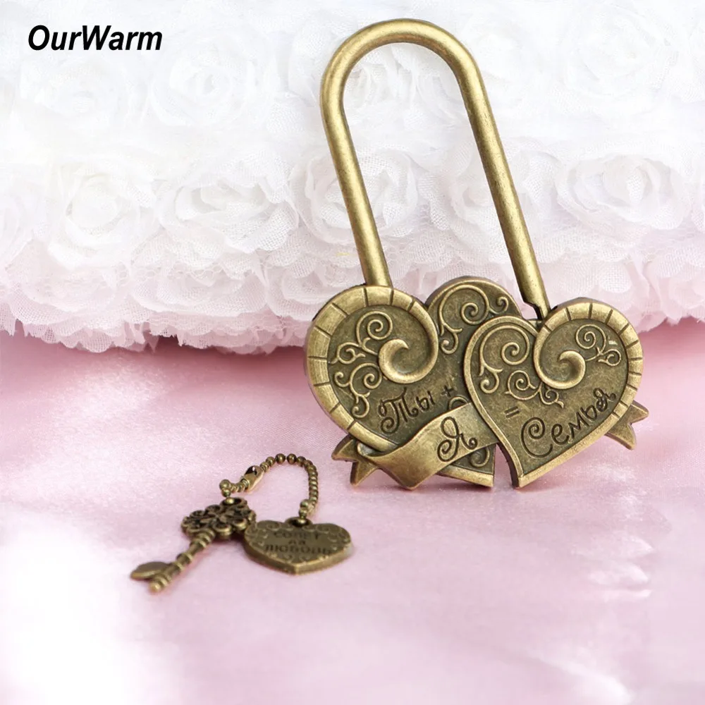 OurWarm Свадебный замок "Love Lock" для мостов, подарки для гостей, церемония, украшение, подарок на день Святого Валентина, концентрический замок