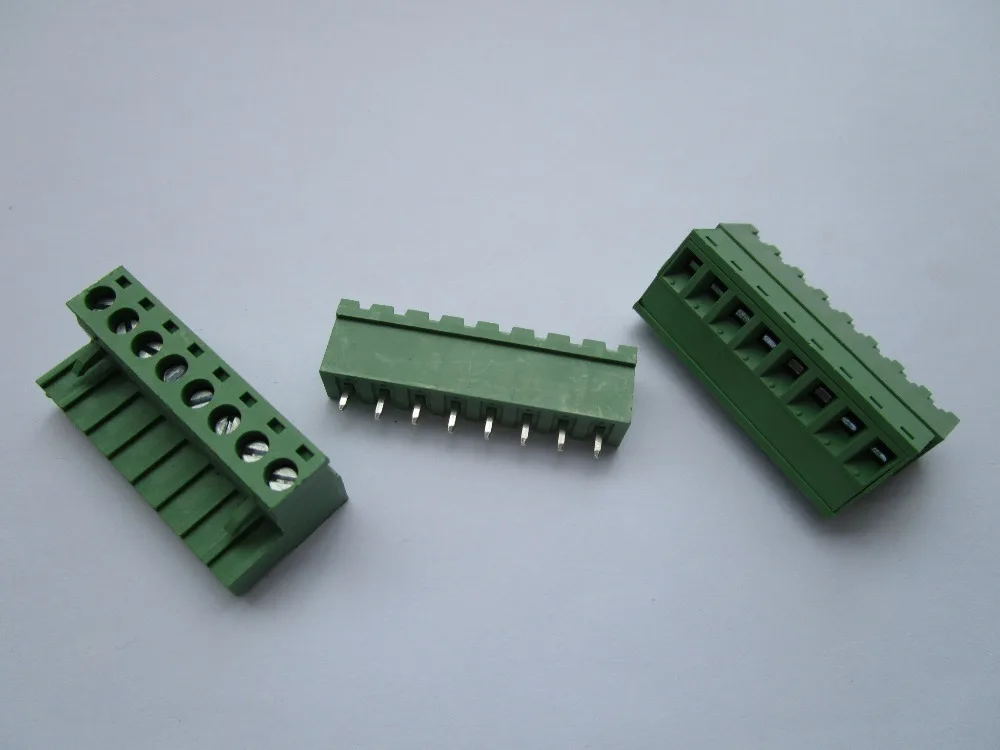 

Close Straight 8 pin 5.08mm Screw Terminal Block Green Connector Pluggbale Type 50 Pcs Per Lot