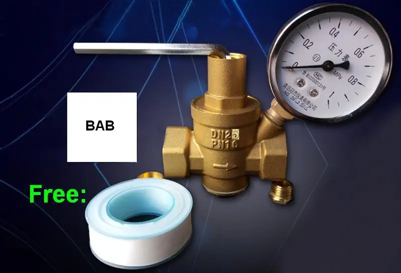 

DN25 1" Pressure Gauge Pressure Maintaining Valve Brass Water Pressure Regulator/Reducing/Relief Valves With manometer
