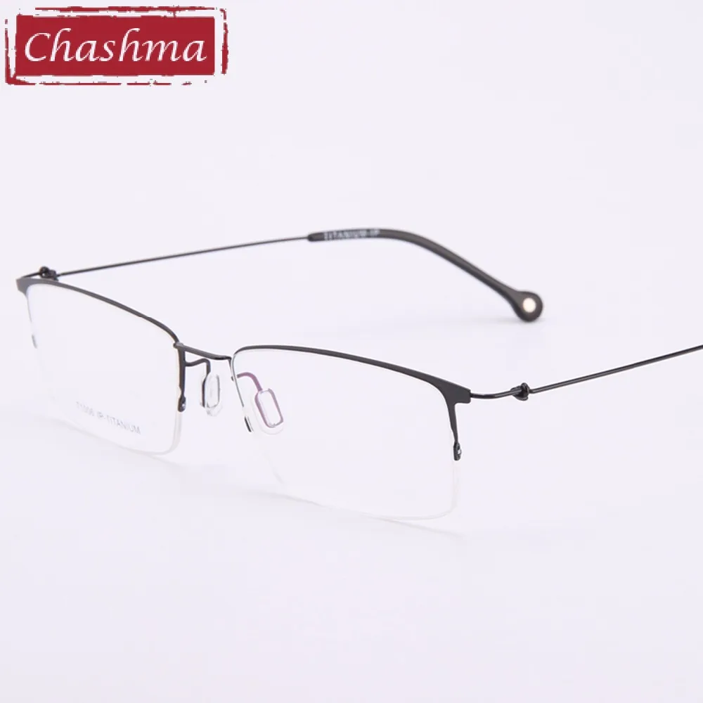Chashma Brand Pure Titanium Eye Glasses Men Super Quality Light Frame Clear Lens Optical