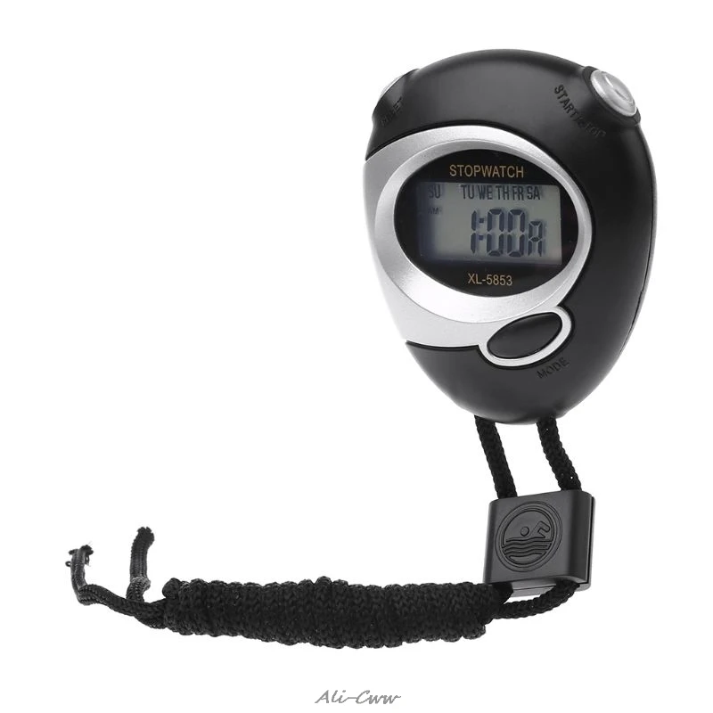 

Sports Stopwatch Counter Timer Chronograph LCD Digital Handheld for Running with Battery