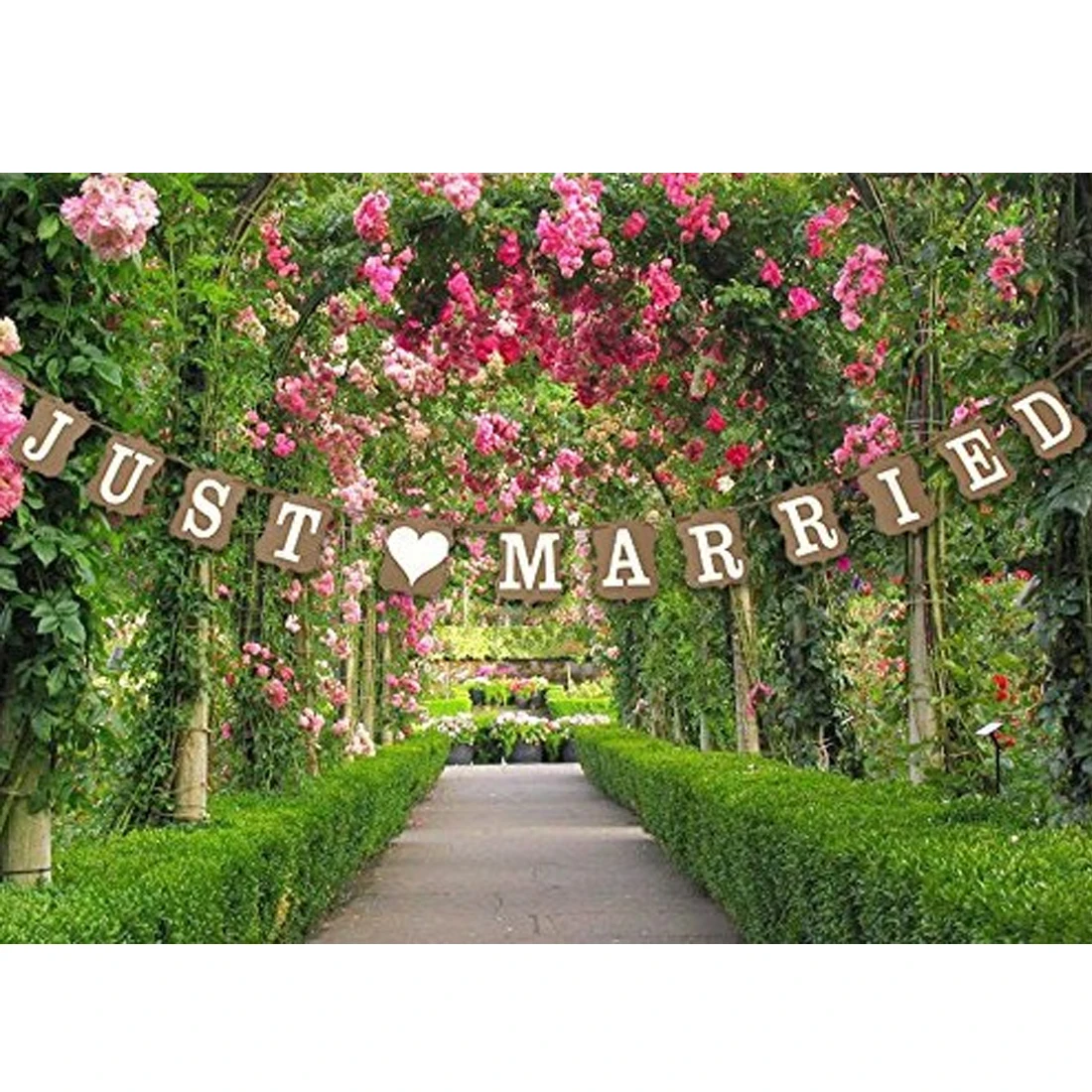 Vintage JUST MARRIED Wedding Banner Just Married Wedding Party
