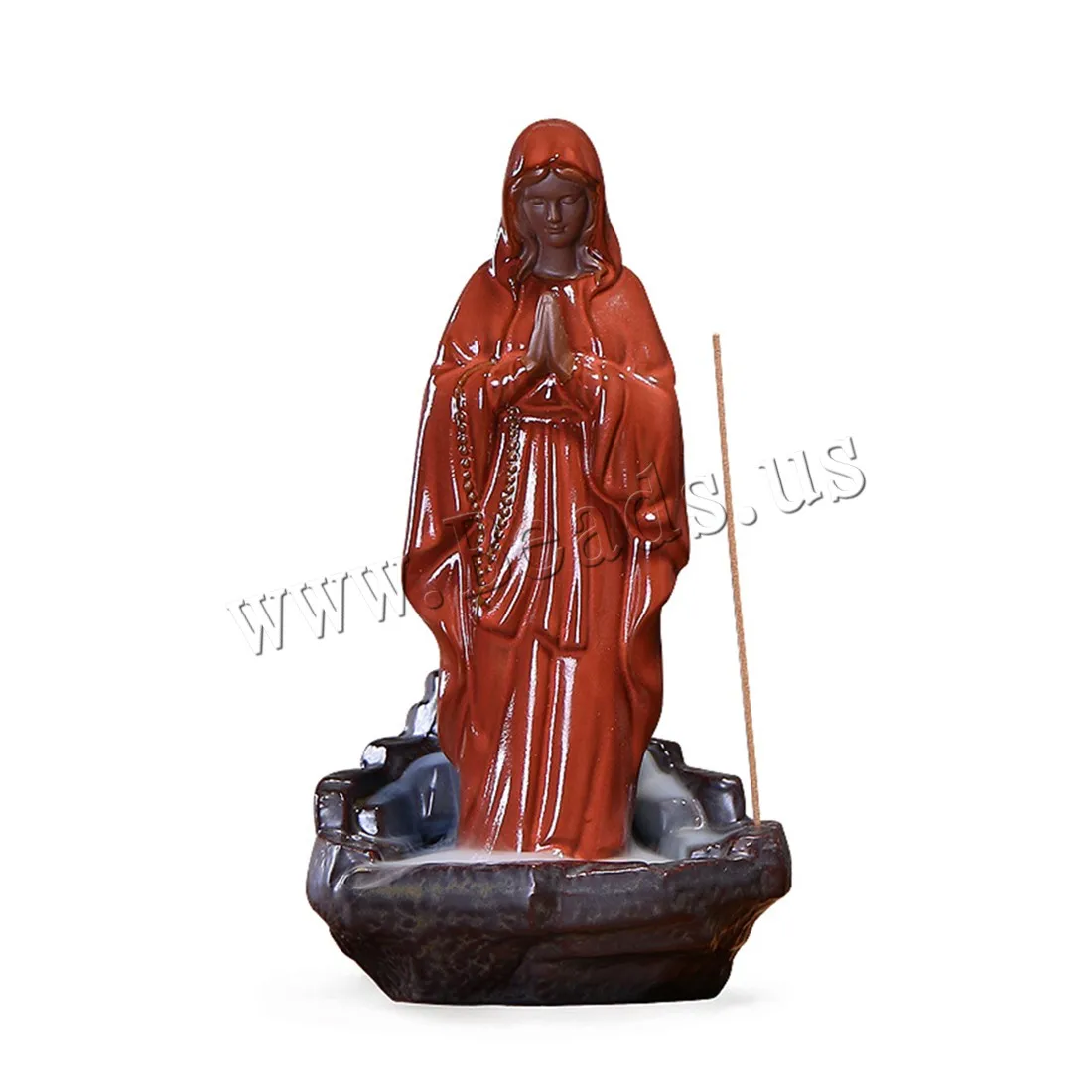 Creative Backflow Incense Burner Smoke Waterfall Incense Burner Ceramic Aromatherapy Furnace Holder Use In Home Office Teahouse