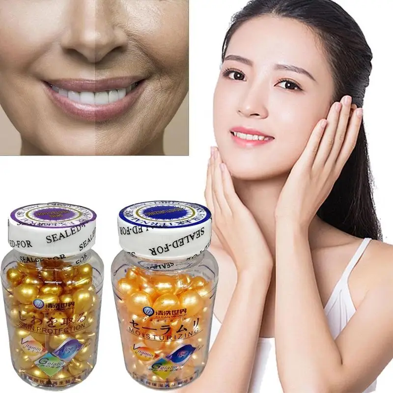 Vitamin E Capsules Face Serum Spot Acne Removing Whitening Collagen Serum VE Freckle Capsule Vitamin E Capsules Face Serum Spot Acne Removing Whitening Collagen Serum VE Freckle Capsule