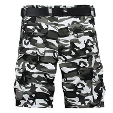 Хит, летний камуфляжный комбинезон, карго, шорты до колен, мужские тактические бермуды в стиле милитари, мужские шорты