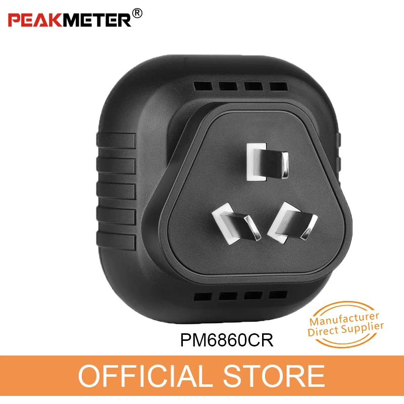 PEAKMETER PM6860 Серийный Цифровой дисплей Розетка тестовая вилка полярность фаза