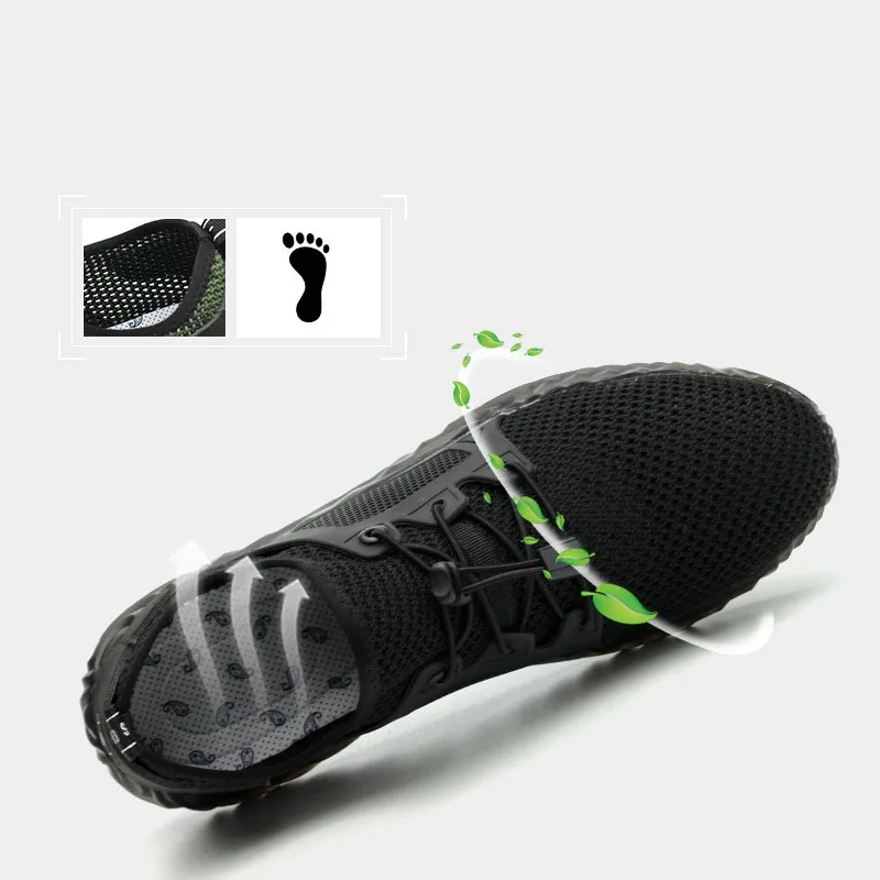 Dropshipping Indestructible Ryder Shoes Men And Women Steel Toe Air Safety Boots Puncture-Proof Work Sneakers Breathable Shoes