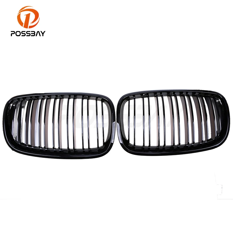 

Gloss Black 1 Pair Auto Front Racing Grills Accessories for BMW X6 M (E71) 2009-2014 Auto Parts Racing Grill Double Lines