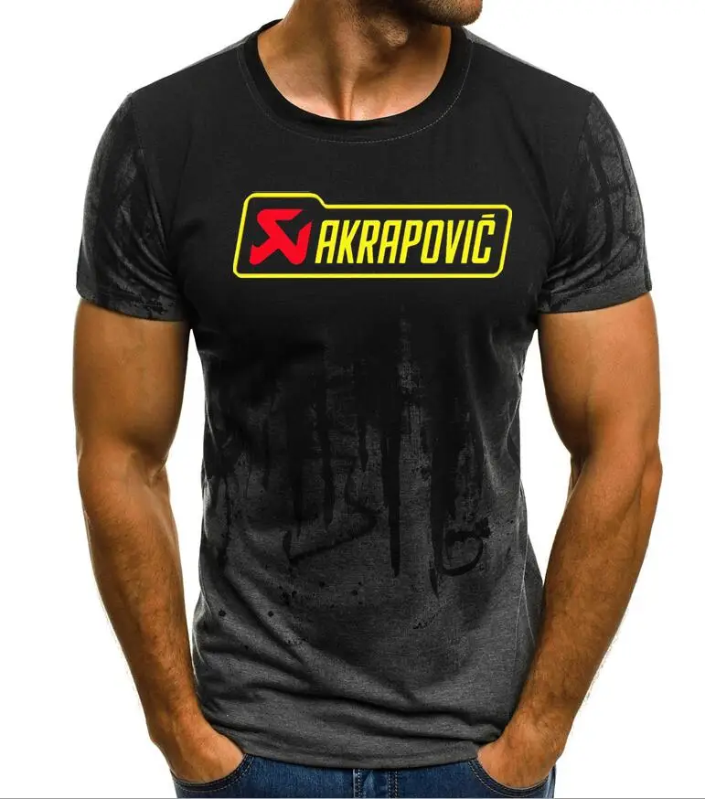 

2018 Men Print Repsol HRC race motorcycle modified T-shirt summer 100% cotton tshirt short-sleeved akrapovic t shirt