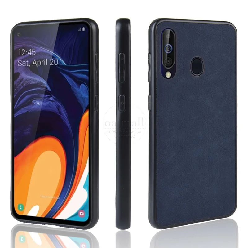 New Fashion Silicone Soft Edge TPU Inside For Samsung Galaxy A60 Case Cute PU leather Back Cover Mobile Phone Shell Coque