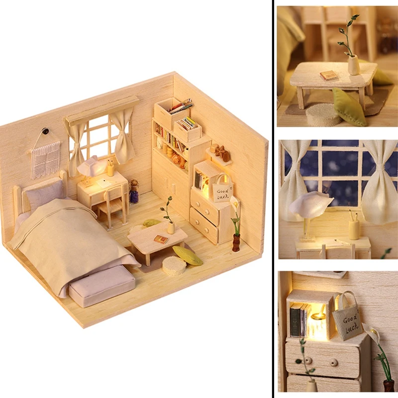 Iiecreate 3D миниатюрная мебель для кукольного дома кукольный домик Diy миниатюрный дом комната Miniaturas игрушки для детей подарок наклейки Diy D