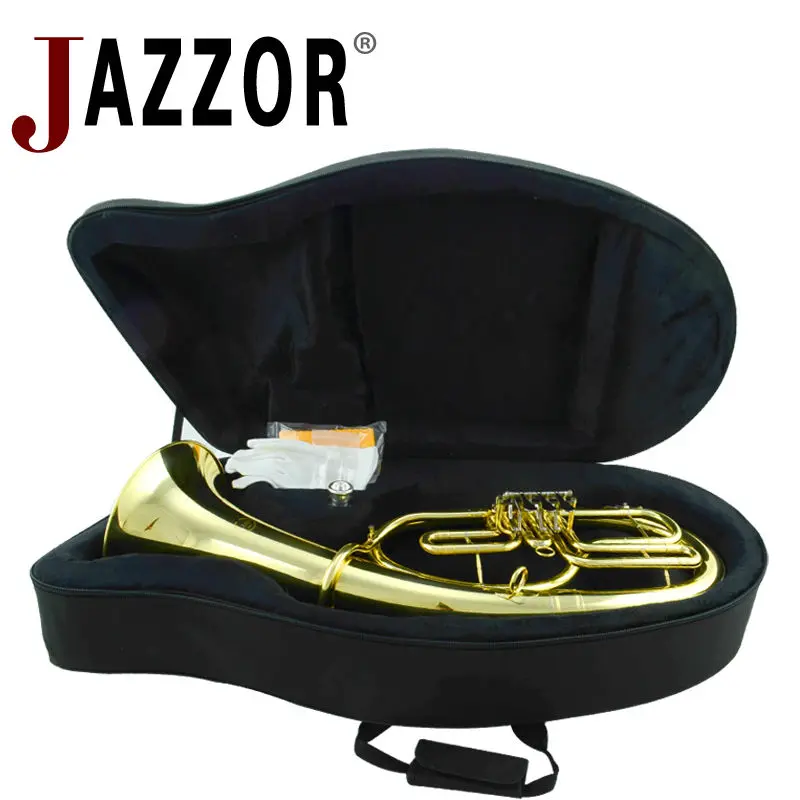 Профессиональный JAZZOR JZBT-310G баритон Рог B плоский золотой лак баритон латунный духовой инструмент с мундштуком и баритон чехол