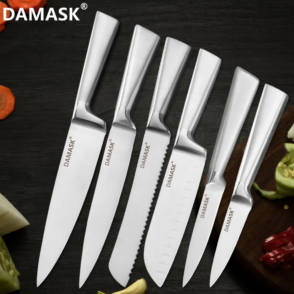 Дамасские поварские ножи 3Cr13mov, кухонный нож из нержавеющей стали, высокое качество, нож для очистки хлеба, японский нож, кухонные инструменты, распродажа