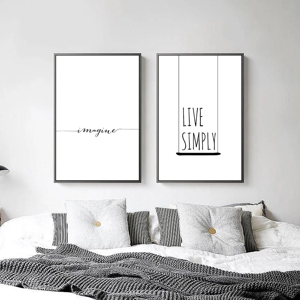

Nordic Decoration Motivational Life Quote Canvas Posters Minimalist Canvas Prints Wall Art Painting Decorative Pictures