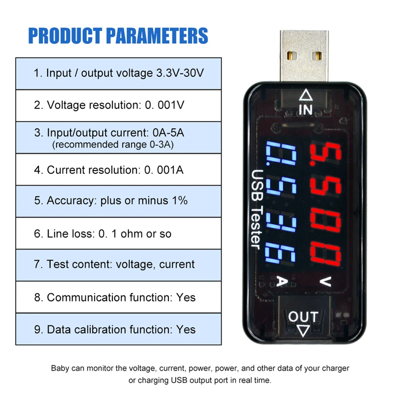 12V 24V USB Detector Voltage Current Meter DC Digital ammeter voltmeter tester regulator usb Power Bank Charger Amperimetro Volt