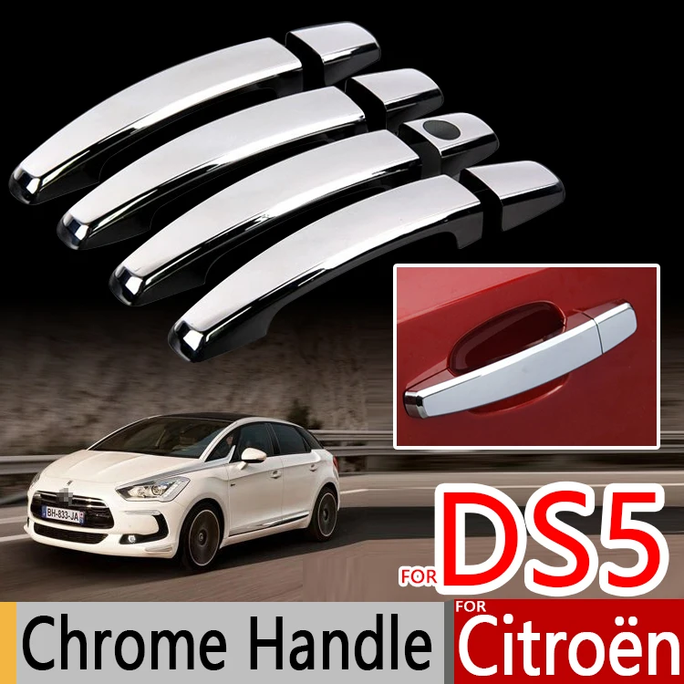 Для Citroen DS5 2011-2017 хромированные Чехлы для ручек набор DS 5 автомобильные аксессуары