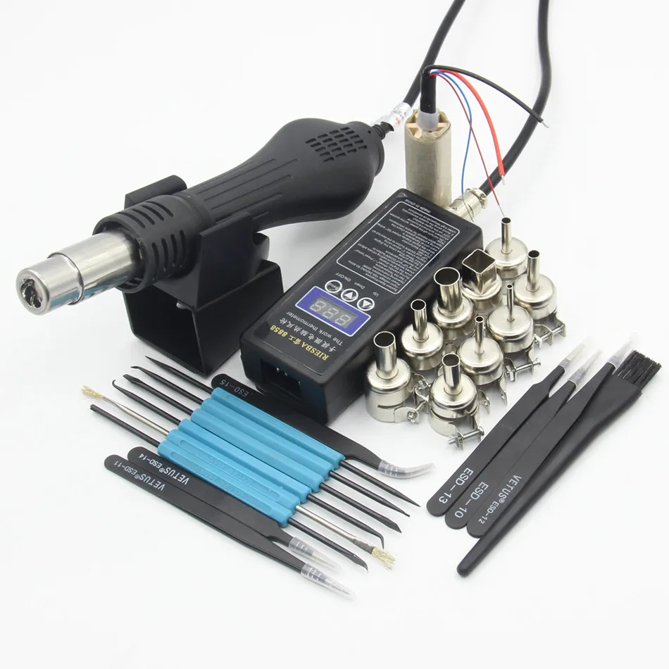 

RIESBA 8858 US EU Portable BGA Rework Solder Station Hot Air Blower Heat Gun 110V 220V