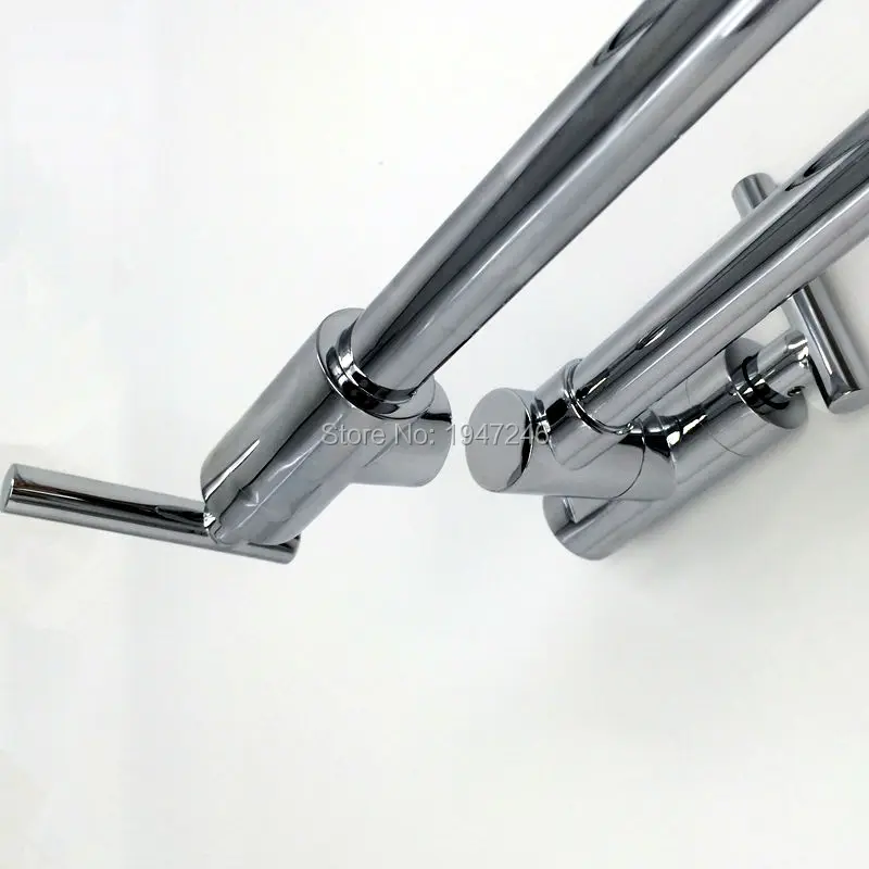 100% Solid Brass High Quality Single Cold Single Hole Pot Filler Tap Wall Mount Kitchen Faucet In Chrome Nickel Brush Alba Black