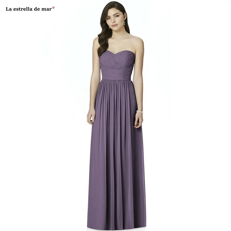 

Vestido boda mujer invitada2021 new chiffon Off Shoulder sexy sweetheart A Line lavender purple gray blue wedding guest dress lo