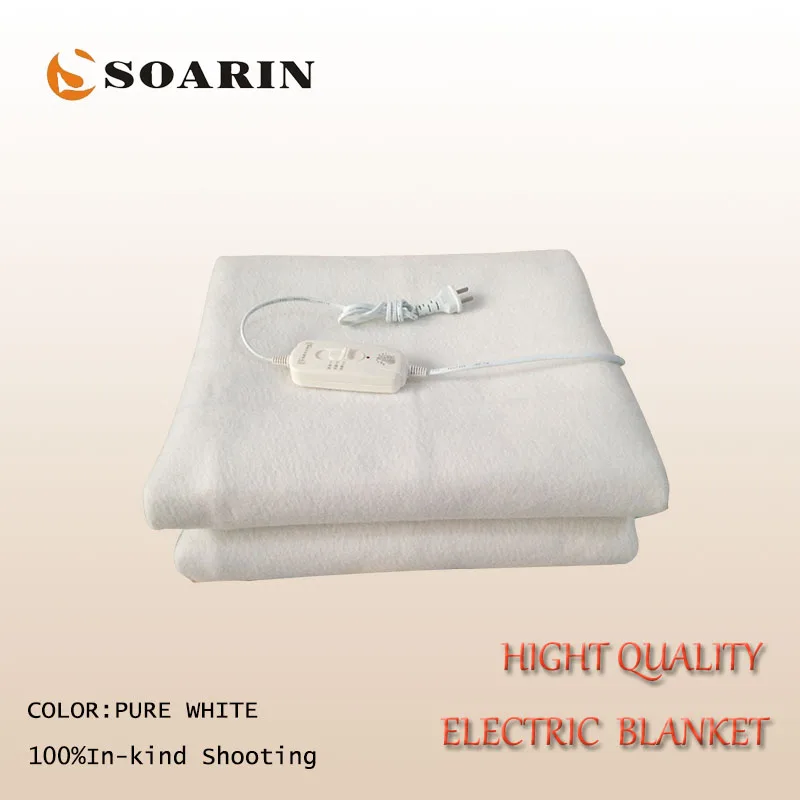 Soarin Electric Blanket Double Pure White Heating Soarin Electric Blanket Double Pure White Heating 220v Heated 150x120cm Manta Electrica Body Warmer Bed In Blankets From