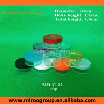 

Hotsale 100+2sets 10ml 10g Sample Cream jar bottle,Empty Clear Plastic Cosmetic Jar, nail art glitter dust powder case,cream pot