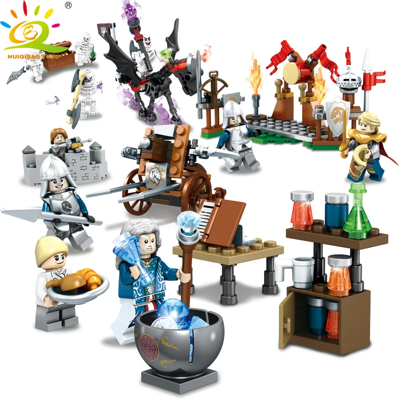 

65pcs Ghost Tribes Series Knight Enchanter War Mini Action Figures Building Blocks Compatible Legoed City Devil Enlighten Brick