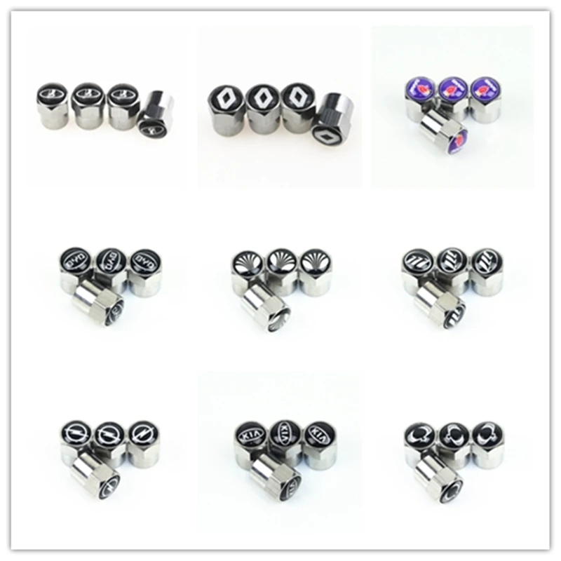 

4pcs New Metal Wheel Tire Valve Caps Stem case for VW Honda Renault TOYOTA opel lada Peugeot Chevrolet audi BMW car accessories