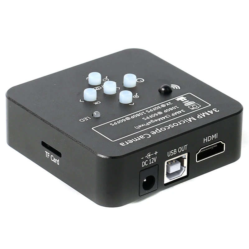  34MP 2K 1080P 60FPS HDMI USB Microscope Camera 3.5~90X Continuous Zoom Trinocular Stereo Microscope
