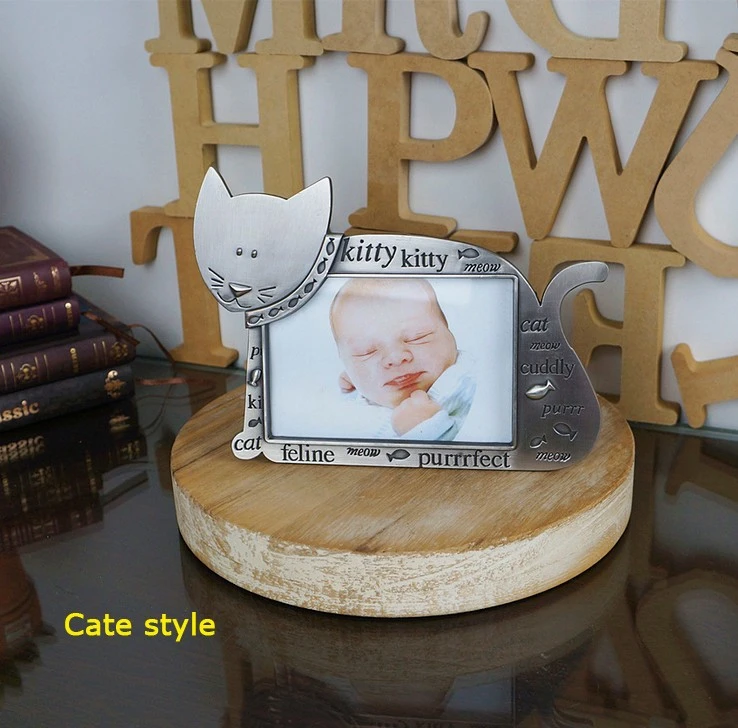 新しいファッション素敵な猫フォトフレームかわいいdiy額縁子供誕生日ギフトクリエイティブギフト金属フレーム卸売 Diy Picture Frames Fashion Photo Framesphoto Frame Aliexpress