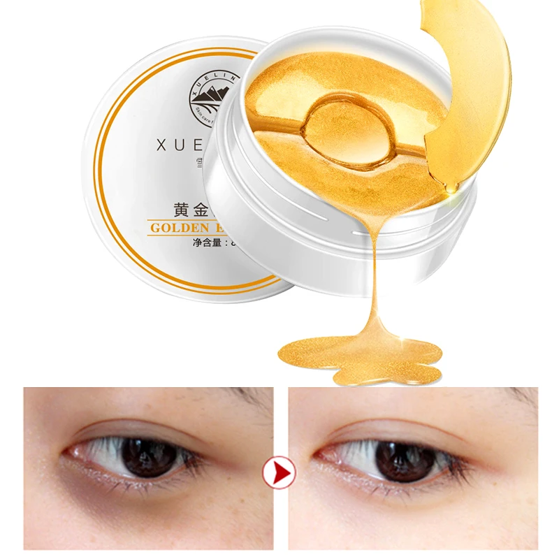 

SNEFE collagen Gold eye mask desalination dark circle tighten eyes under eye patch solution relieve fatigue fat capsule