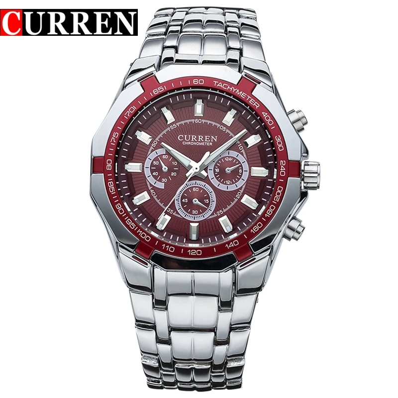 CURREN Top Brand Luxury Men's Quartz Sports Watches Military Wrist Watches Casual Full Steel Men Wa