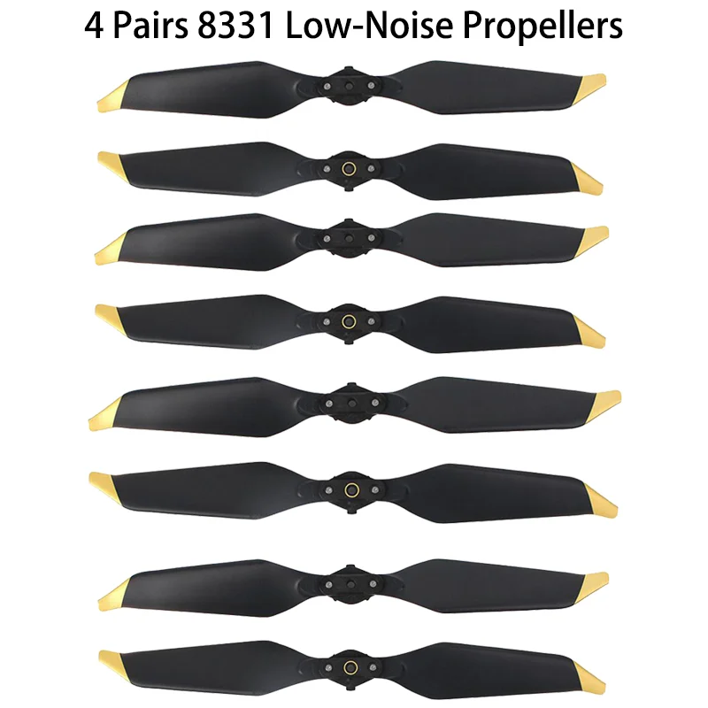 Günstig 4 Pairs für DJI Mavic Pro Platin Propeller 8331 Geräuscharm Quick Release Propeller Goldene Silber für DJI Mavic pro Zubehör