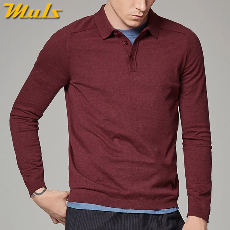 

9Colors Polos Men Pullovers Basic Pattern Cotton Knitted Long Sleeve Sweater Jumpers Plus Size 3XL 4XL Spring Autumn Muls Brand