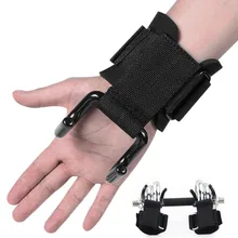 2 шт. крюк для тяжелой атлетики для наручных ремней поддержка силовой атлетики тренировки Захваты в тренажерном зале браслет гантели, крюк перчатки для спортзала