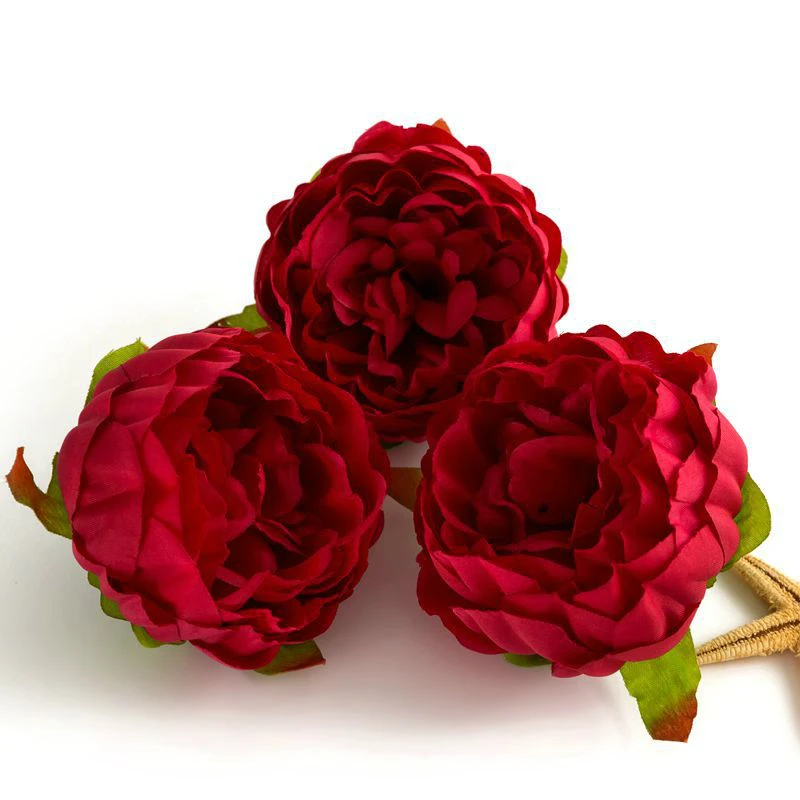 10 Pieces 10cm Peony Flower Head Silk Artificial Flowers For Wedding Decoration DIY Decorative Wreath Fake Flowers 10 Pieces 10cm Peony Flower Head Silk Artificial Flowers For Wedding Decoration DIY Decorative Wreath Fake Flowers