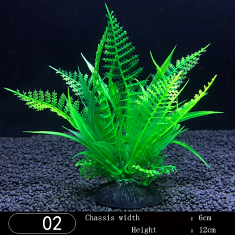 12cm Artificial Plastic Green Plants Fish Tank Underwater Narcissus Water Grass Aquarium Landscape Decor (6)
