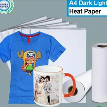 50 шт./упак. A4 передачи тепла Бумага лист темно/светильник Цвет Футболки Сублимации струйный принтер Бумага винил