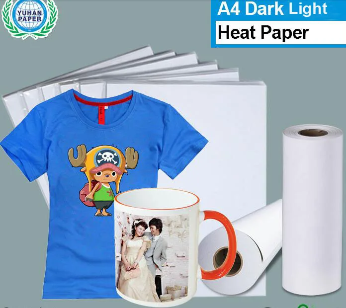 50piece pack A4 Heat Transfer Paper Sheet Dark Light Colour T Shirts 