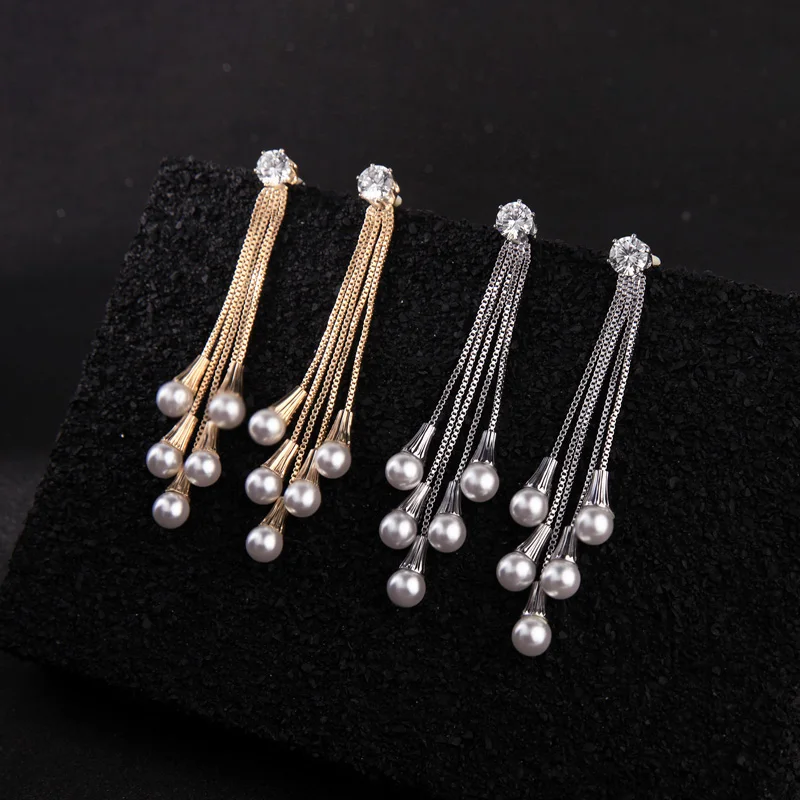 

Mother's Day Special Offer Senior Custom Alloy Tassels Drop Earrings Imitation Pearls Fashion Jewelry Drop Shipping Accessory