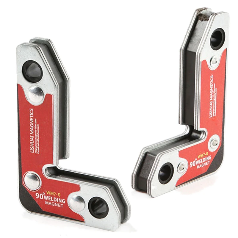 

2pcs/set WM7-S Welding Corner Magnet Magnetic Holder Internal And External Right Angle Fixator 30 60 90 Angles Magnetic Clamp