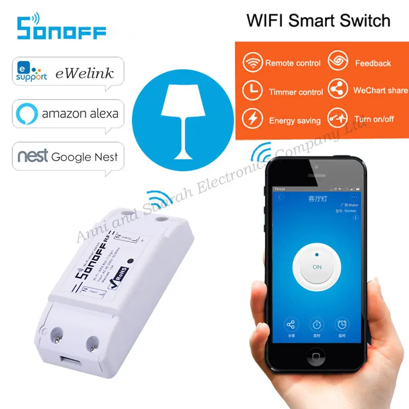 Sonoff Wifi переключатель, умный дом Автоматизация беспроводной релейный модуль умный Diy Переключатель 220 В Поддержка IOS Android пульт дистанционного управления