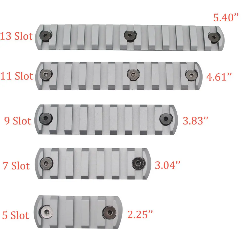

TriRock Space Grey 5/7/9/11/13 Slots Keymod Rail Sections Picatinny / Weaver Rail Segments for Handguard System Free Shipping