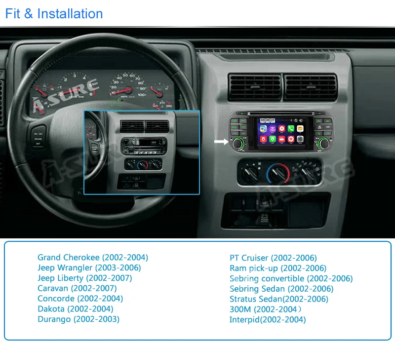 Excellent A-Sure 16GB ROM 4.3 Inch Android Radio GPS Car DVD Stereo Navigation For Jeep Grand Cherokee Jeep Wrangler 2003-2006 Mirrorlink 4 Excellent A-Sure 16GB ROM 4.3 Inch Android Radio GPS Car DVD Stereo Navigation For Jeep Grand Cherokee Jeep Wrangler 2003-2006 Mirrorlink 4