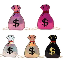 Новинка, модные женские кожаные сумки, индивидуальный кошелек в форме мини-сумки через плечо, лазерный кошелек на плечо, долларов-ОПК