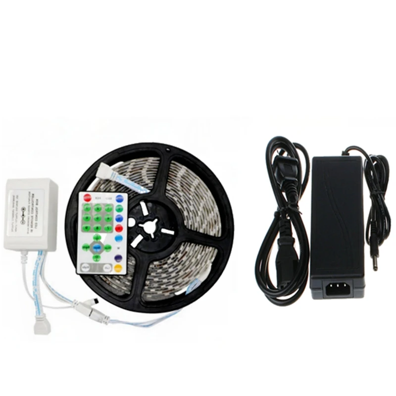 

5M Horse Race RGB LED Strip SMD5050 270Leds IP65 waterproof light+25 key IR remote Controller+12V 6A Power adapter 6803IC lamps