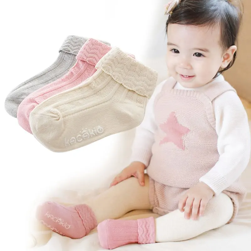 1 Pair Baby girl socks toddler newborn floor socks No bone promoted